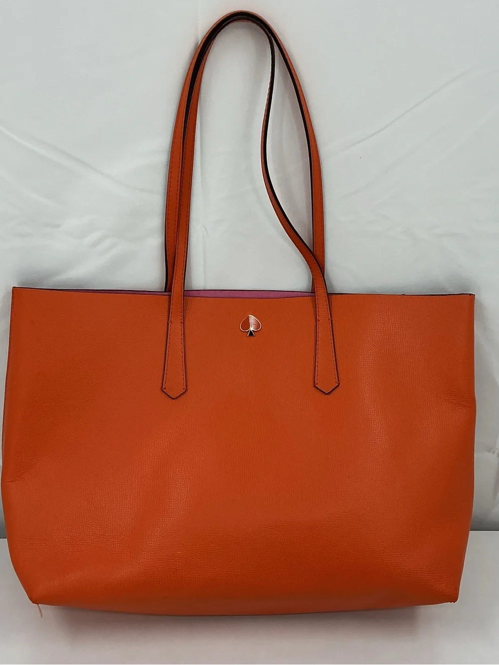 kate spade Red Structured Tote with Double Top Handles D26